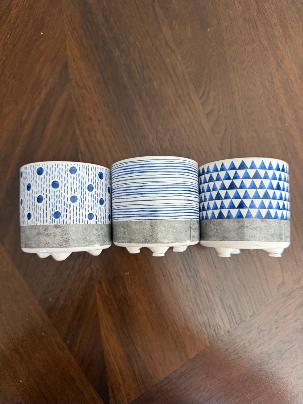 Set of three mini planters